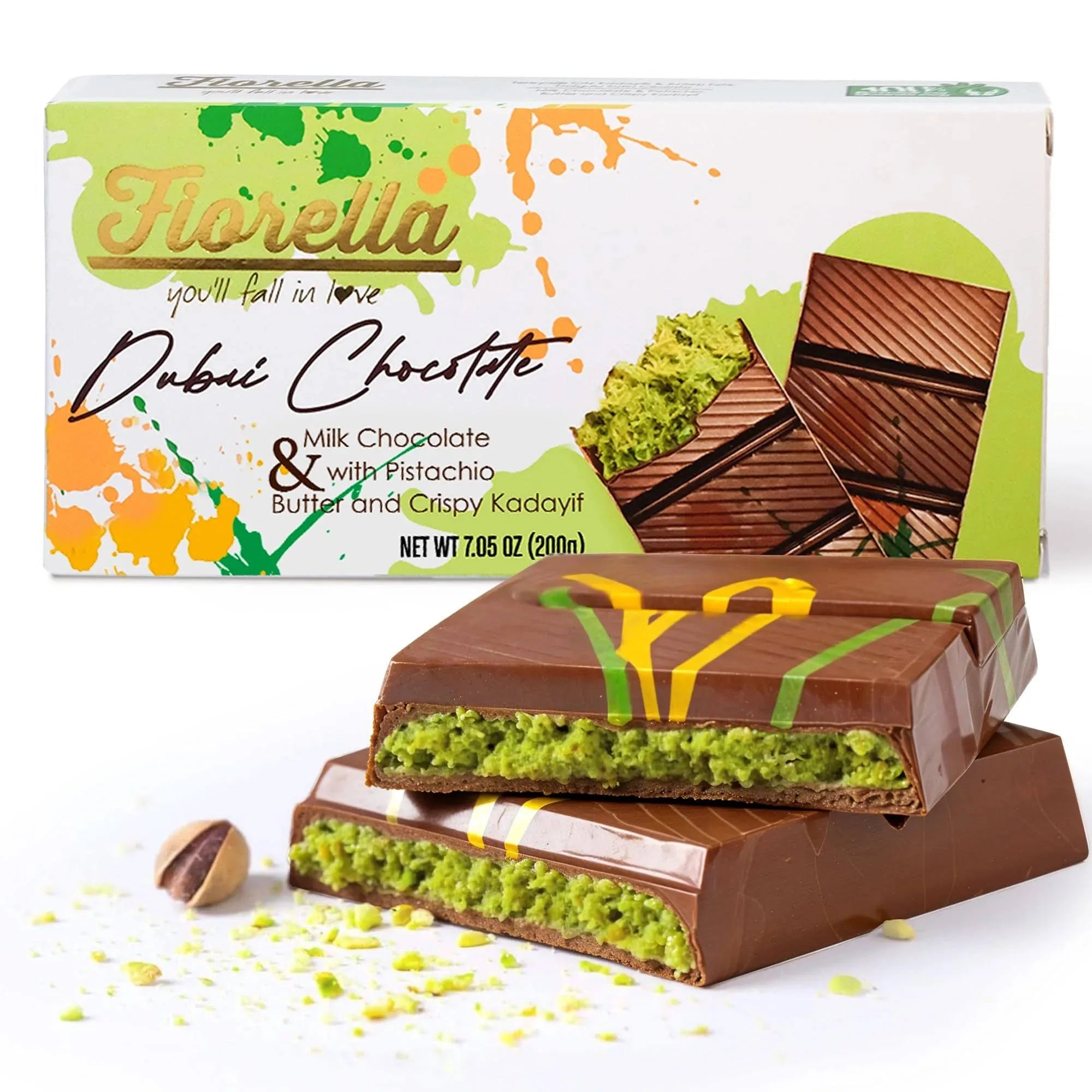 Dubai luxury chocolate with pistachio โ Luciol Bouquets Bellevue Kent