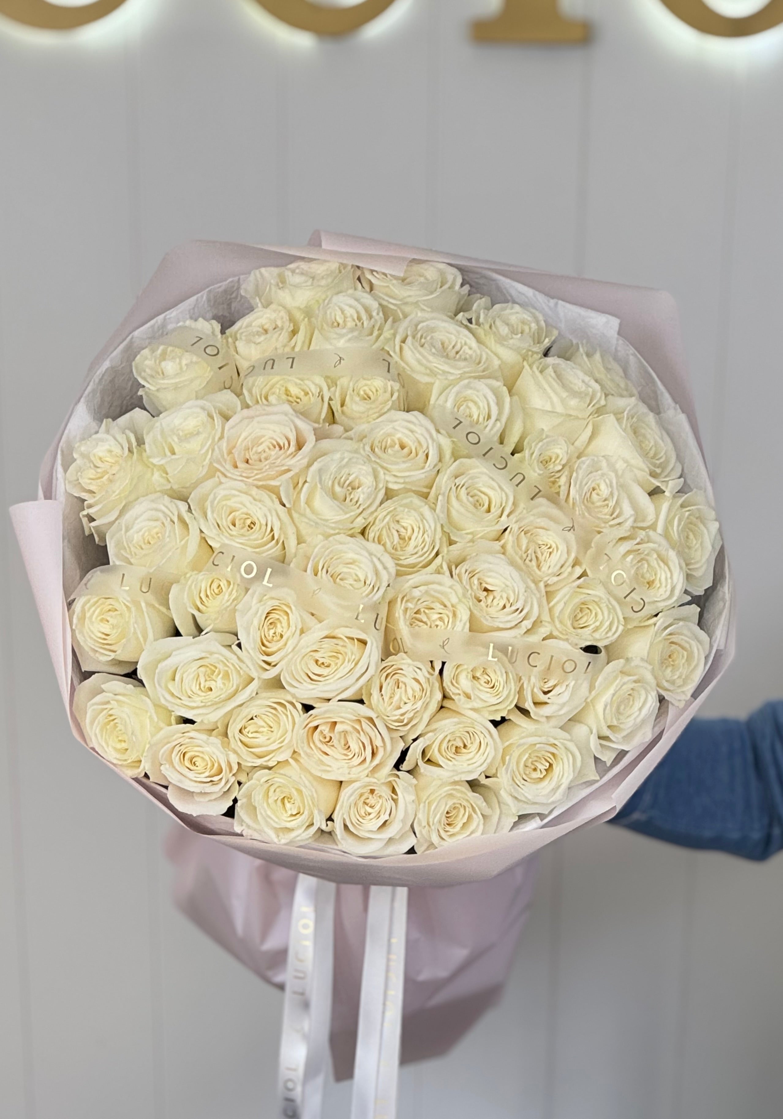 "Treasure of Tenderness" white roses