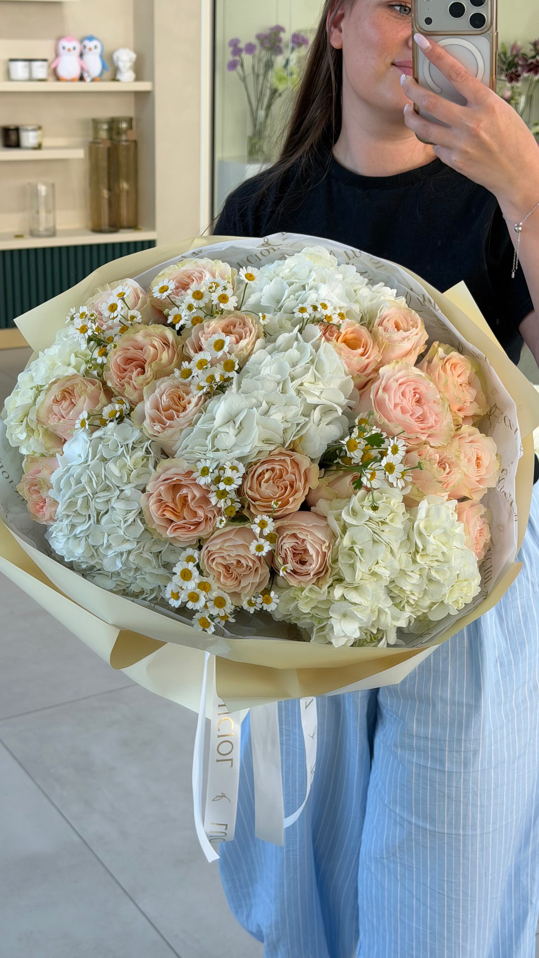 “Peach Cloud” mix bouquet