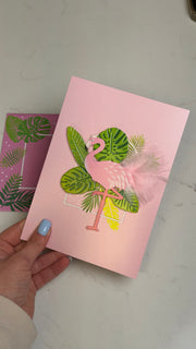 Flamingo Pink Card