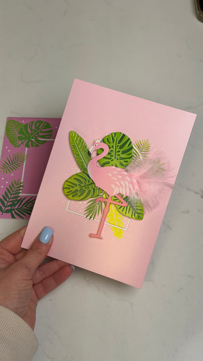 Flamingo Pink Card
