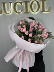 “Pink Morning Bloom” tulips