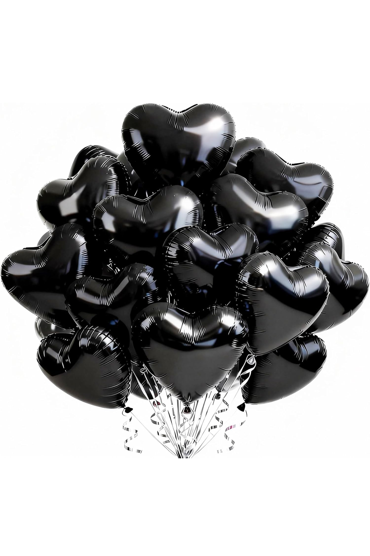Black heart balloon same-day delivery

