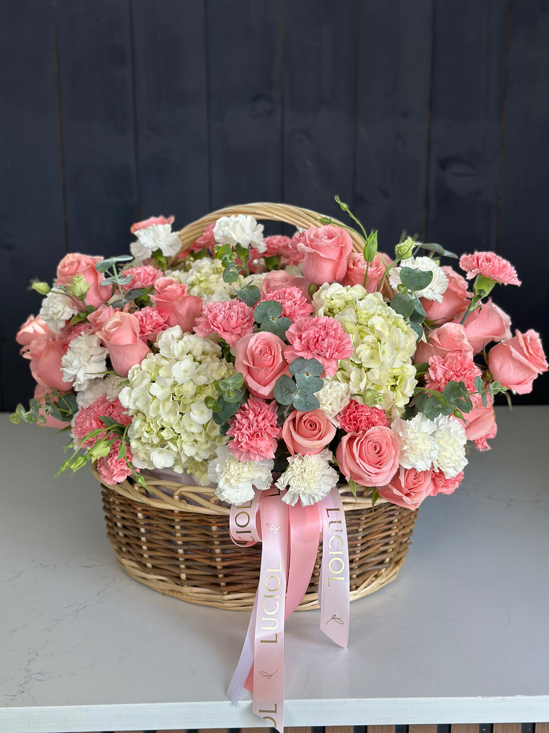 "Happy Moment" Basket of flowers