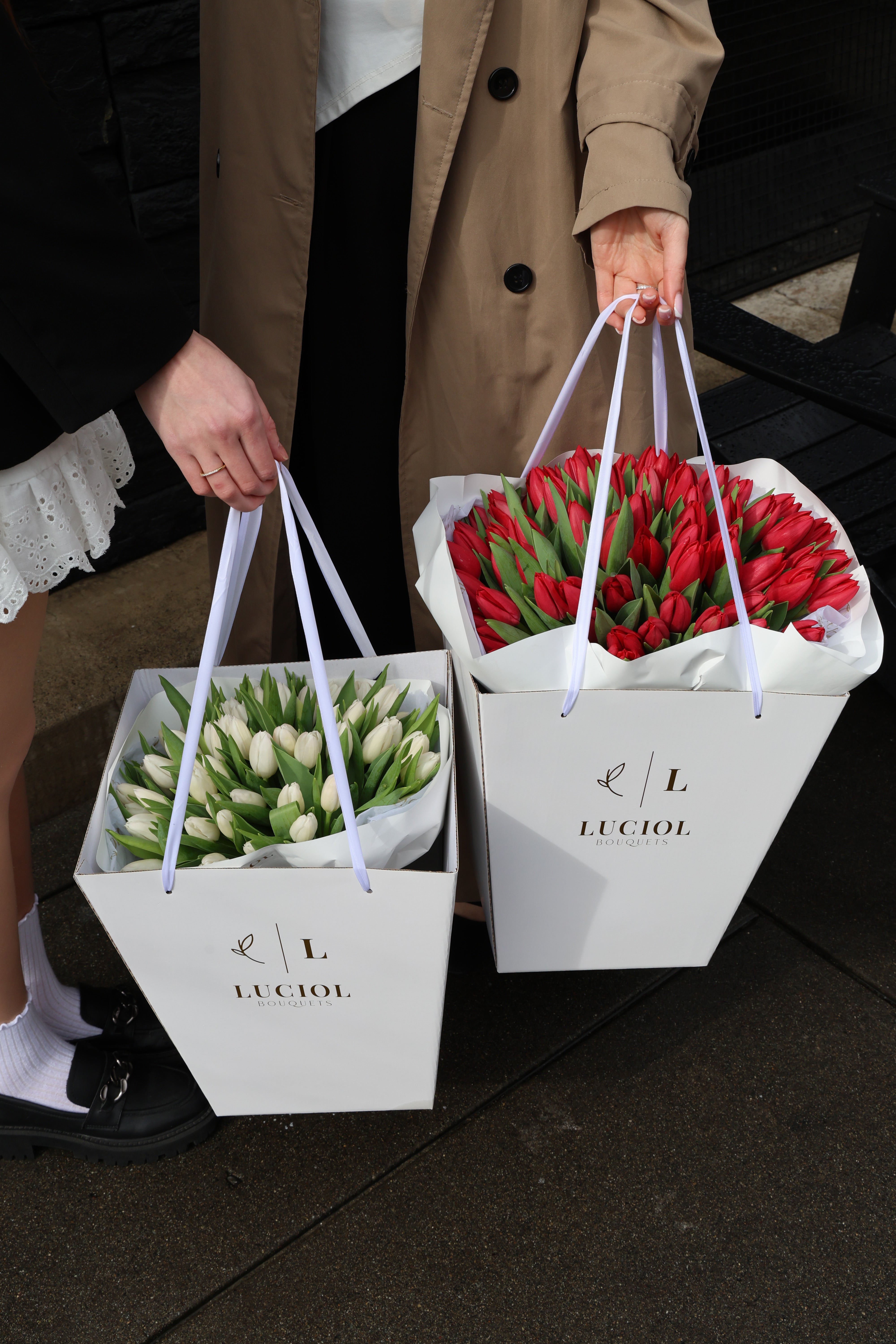 Elegant White Tulip Bouquet