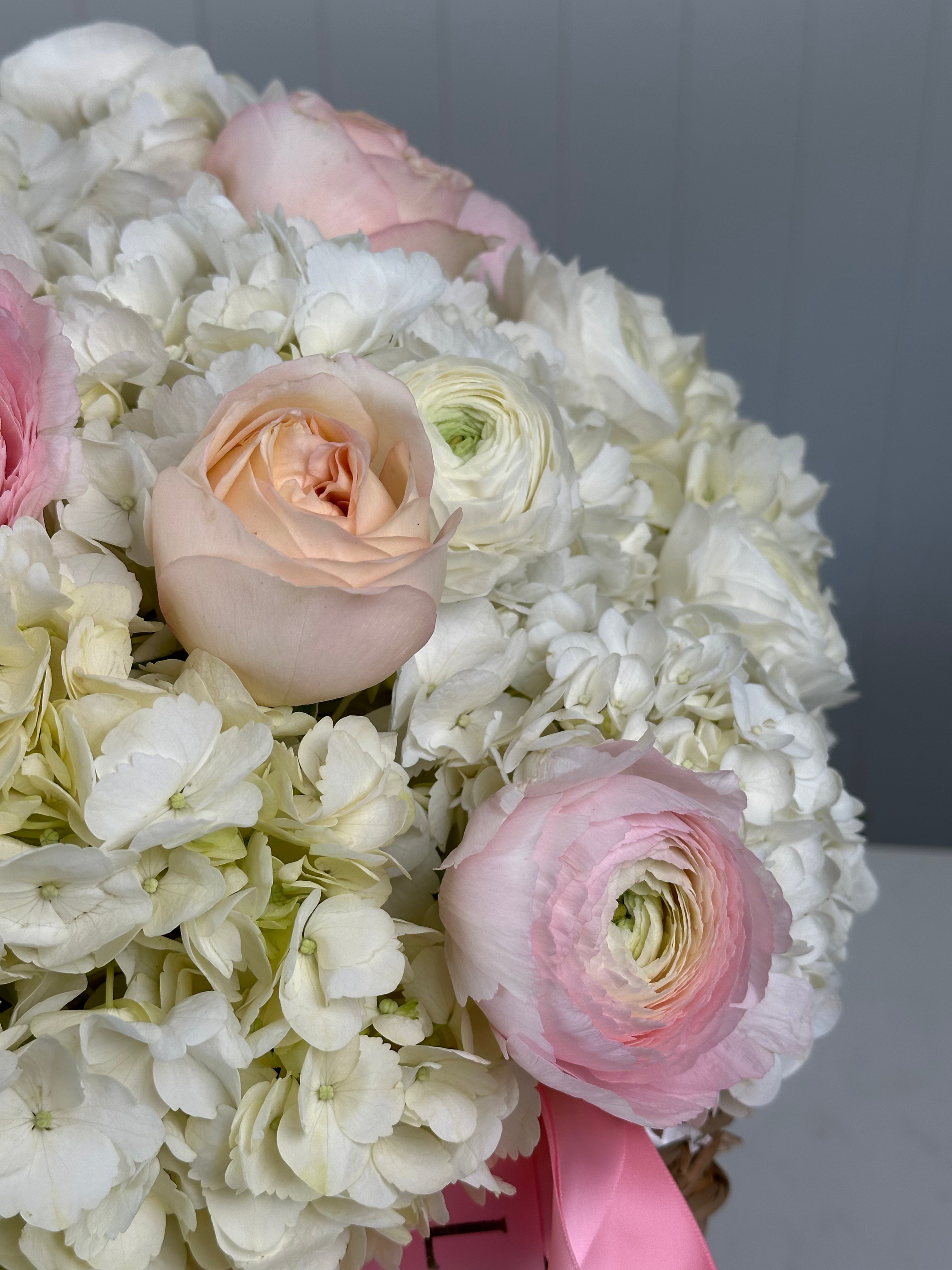 "Basket of Charm" Basket of flowers