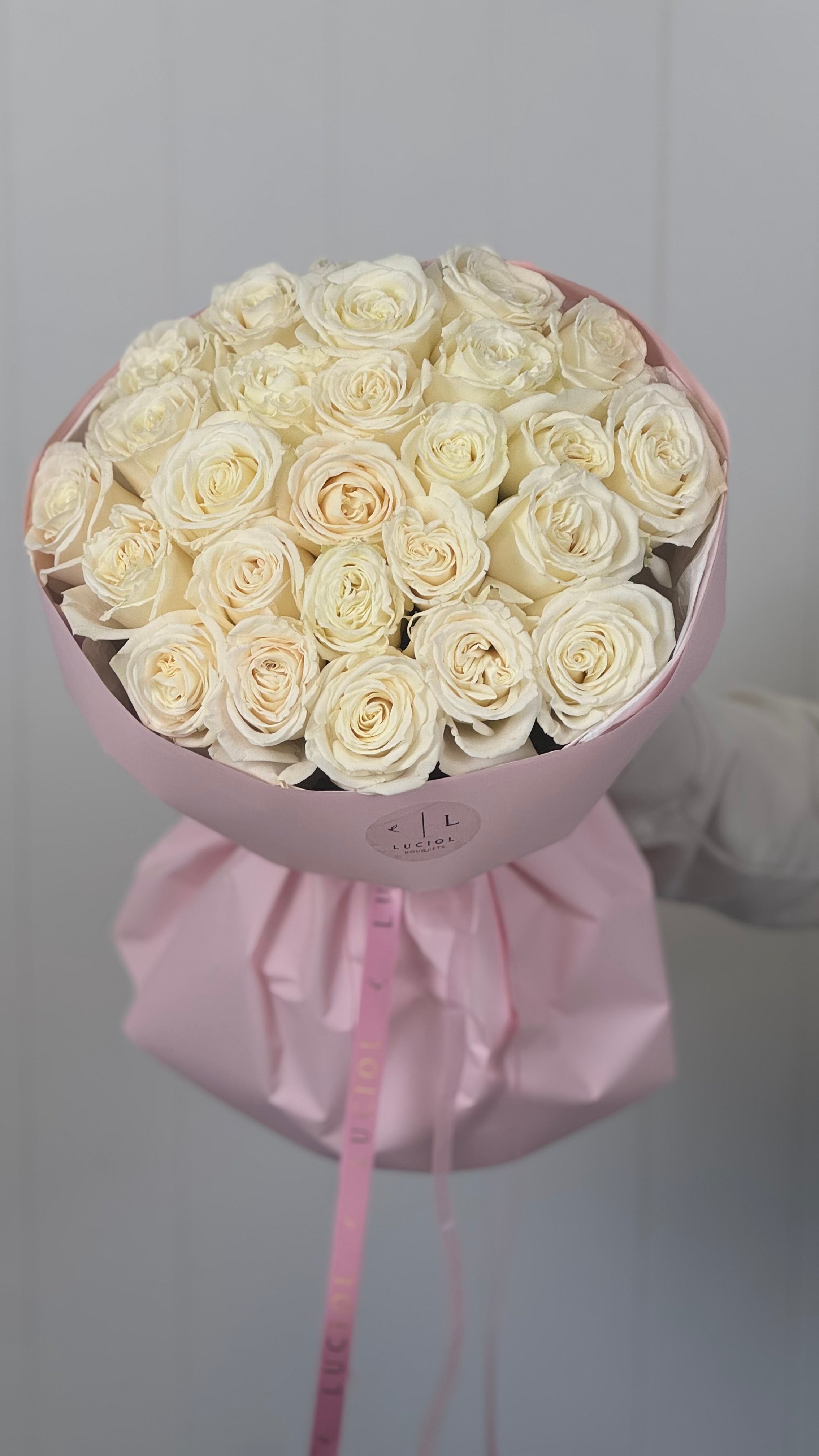 "Treasure of Tenderness" white roses